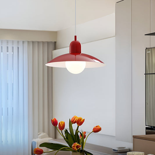Nordic Minimalist Pendant Light – Bauhaus Iron Design with Adjustable Height for Kitchen and Dining Spaces 1