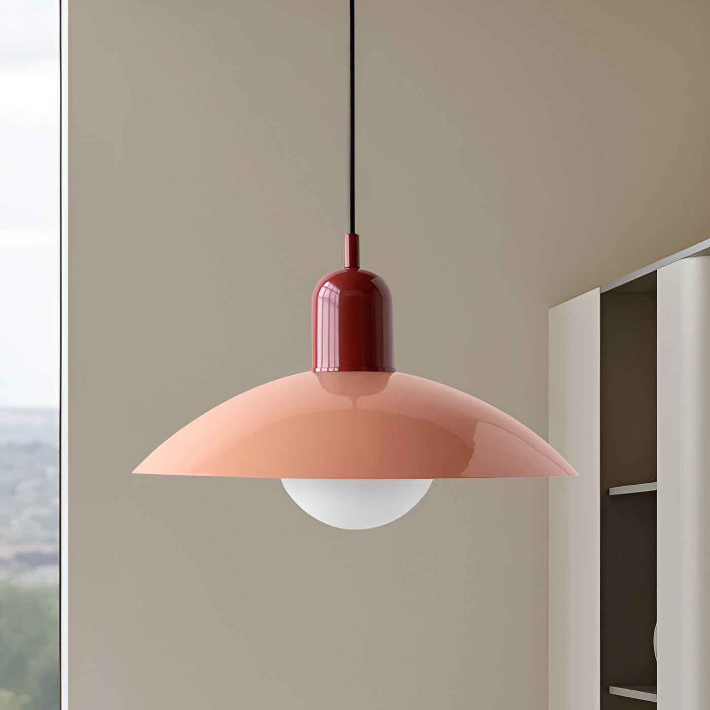 Nordic Minimalist Pendant Light – Bauhaus Iron Design with Adjustable Height for Kitchen and Dining Spaces 8