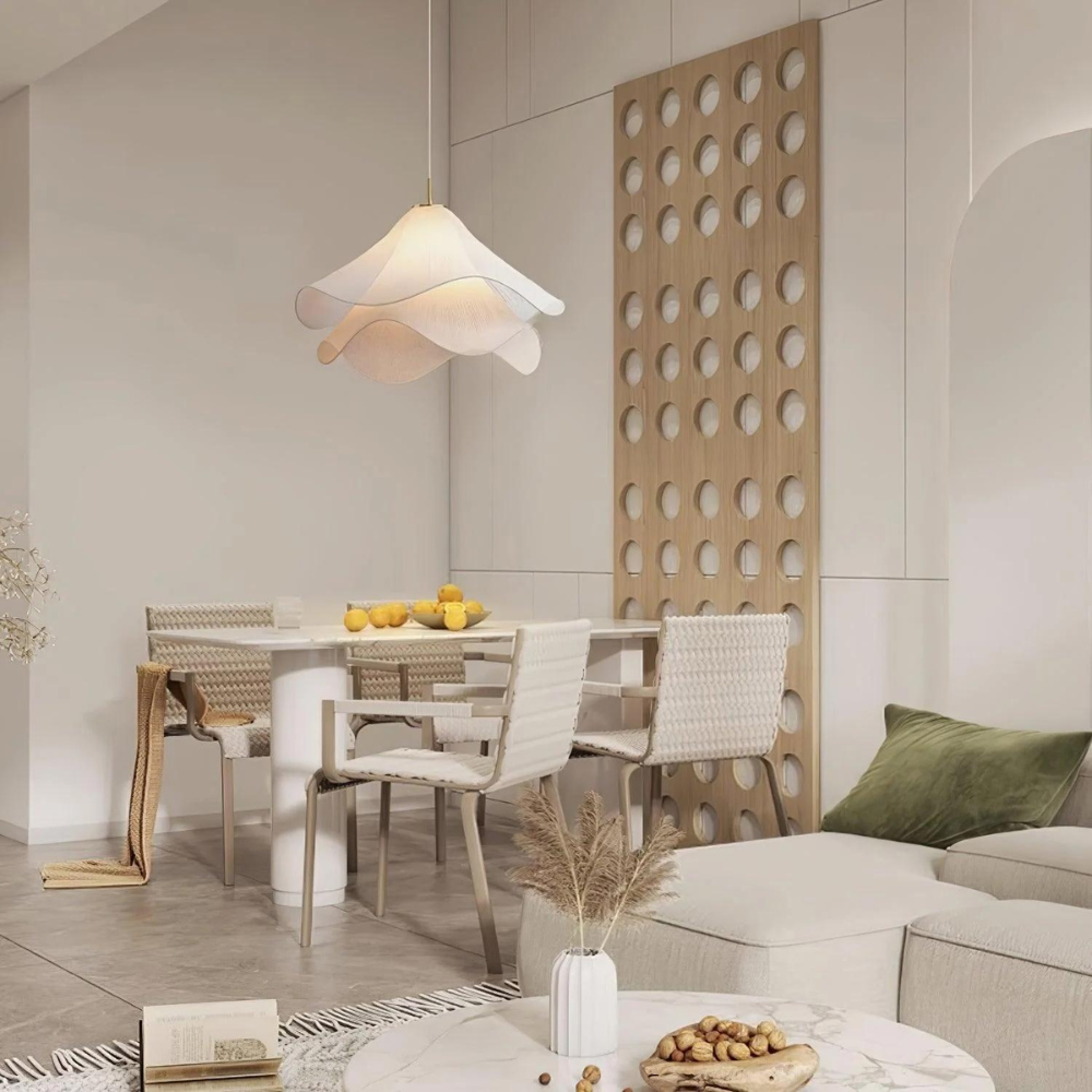 Japandi Pendant Light – Adjustable Height Ceiling Light Fixture with Soft Ambient Lighting for Modern Kitchen and Dining Spaces 5